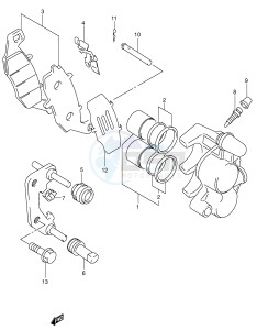 SV650S (E2) drawing FRONT CALIPER