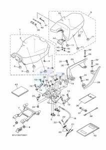 TRACER 900 GT MTT850D (B1JD) drawing SEAT