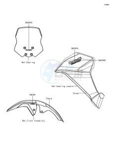 VERSYS-X 300 ABS KLE300CHF XX (EU ME A(FRICA) drawing Decals(Green)