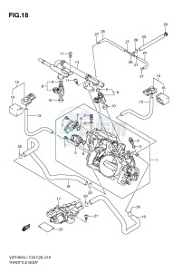 VZR1800 (E3) INTRUDER drawing THROTTLE BODY (VZR1800ZL1 E33)