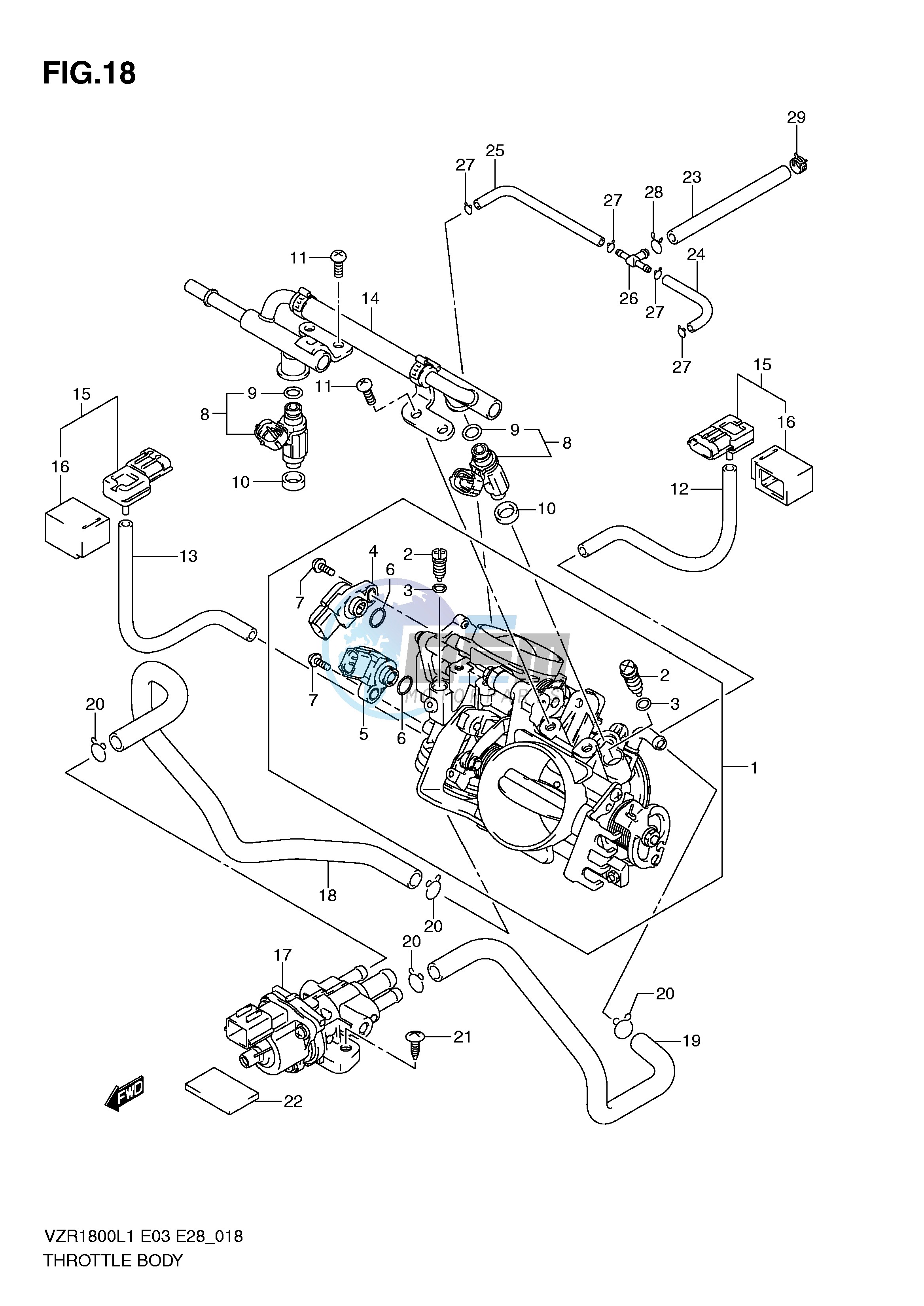 THROTTLE BODY (VZR1800ZL1 E33)