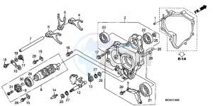 ST1300AE Pan Europoean - ST1300 UK - (E) drawing GEARSHIFT DRUM