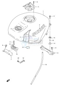 RGV250 (E1) drawing FUEL TANK (FOR G11)