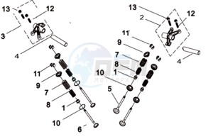 WOLF 300 (L8) EU EURO4 drawing INLET-EXHAUST VALVE