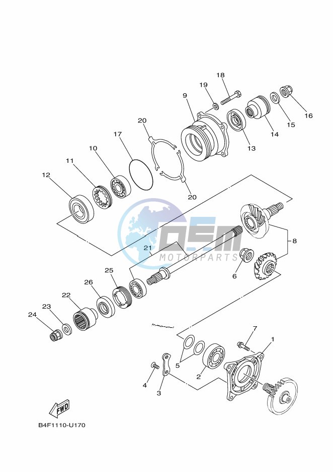 MIDDLE DRIVE GEAR