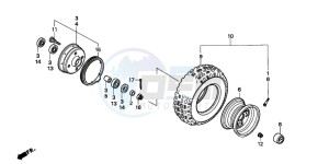 TRX90 drawing FRONT WHEEL