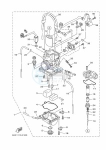 YZ125 (B4X2) drawing CARBURETOR