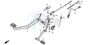 CB250P drawing PEDAL