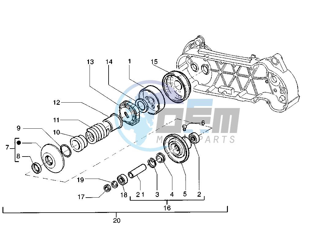 Driven pulley