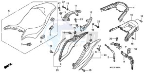 CB600F9 U / ABS ST drawing SEAT/REAR COWL