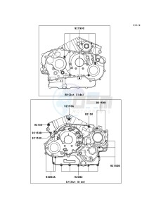 VN1600 MEAN STREAK VN1600B6F GB XX (EU ME A(FRICA) drawing Crankcase Bolt Pattern