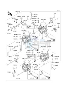 ZX 600 J [ZZR600] (J4) J4 drawing CARBURETOR