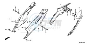 CBF1000FC CBF1000F E drawing REAR COWL