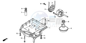 CB600F HORNET S drawing OIL PAN/OIL PUMP