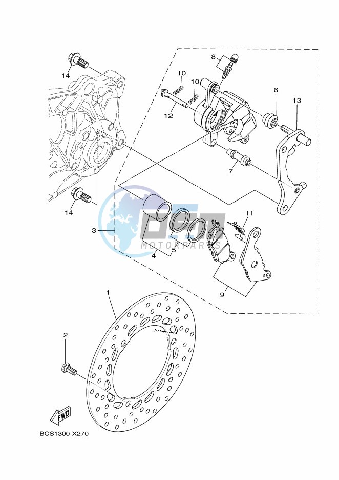 REAR BRAKE CALIPER