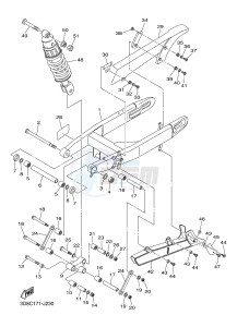 XVS1300A MIDNIGHT STAR (1CS4) drawing REAR ARM & SUSPENSION