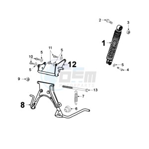 FIGHT LZ SP2 drawing REAR SHOCK AND STAND