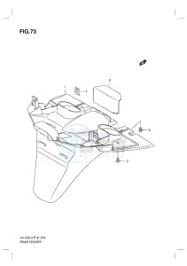 UH125G BURGMAN EU drawing REAR FENDER