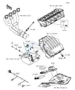 Z1000SX_ABS ZX1000MEF FR GB XX (EU ME A(FRICA) drawing Fuel Injection