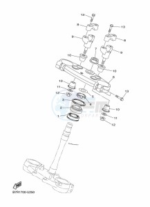 WR450F (B7R4) drawing STEERING