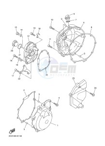 YZF-R6 600 R6 (2CXE 2CXF) drawing CRANKCASE COVER 1