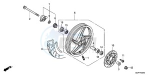 NSC50E Vision 50 - NSC50E UK - (E) drawing FRONT WHEEL