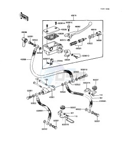 KZ 1000 J (J1-J3) drawing FRONT MASTER CYLINDER -- KZ1000-J3- - -- CANADA- -