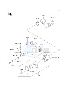 KAF 950 B [MULE 3010 DIESEL 4X4] (B1) [MULE 3010 DIESEL 4X4] drawing AIR CLEANER-BELT CONVERTER