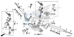 CBR300RAF CBR300RA Europe Direct - (ED) drawing HANDLE PIPE/TOP BRIDGE