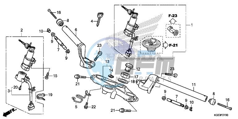 HANDLE PIPE/TOP BRIDGE