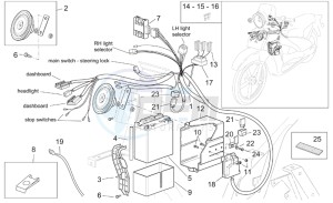 Scarabeo 125-200 e2 (eng. piaggio) drawing Electrical system I