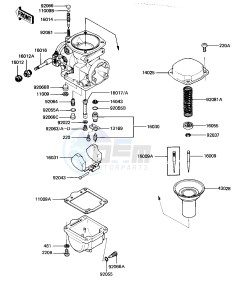 KZ 1000 K [LTD] (K1-K2) [LTD] drawing CARBURETOR PARTS