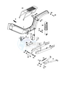 STANDARD_45kmh_L1 50 L1 drawing Frame-rear fork-central stand