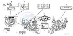 CB1000RA France - (F / CMF) drawing CAUTION LABEL(2)