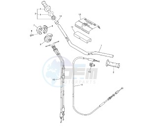 YZ F 250 drawing STEERING HANDLE AND CABLE