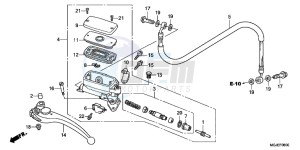 CBF1000FC CBF1000F E drawing CLUTCH MASTER CYLINDER