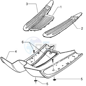 ET2 iniezione 50 drawing Footrest - Rubber mats