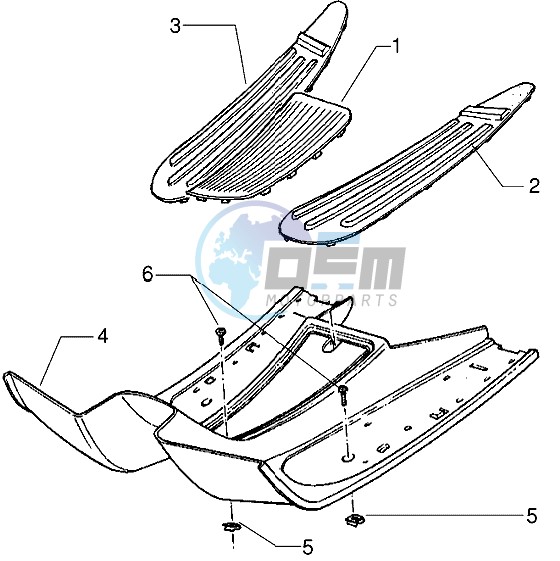 Footrest - Rubber mats