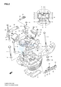 VL800 INTRUDER EU drawing FRONT CYLINDER HEAD