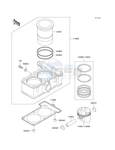 EX 250 F [NINJA 250R] (F15-F19) [NINJA 250R] drawing CYLINDER_PISTON-- S- -