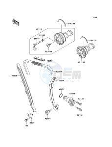 KX250F KX250T8F EU drawing Camshaft(s)/Tensioner