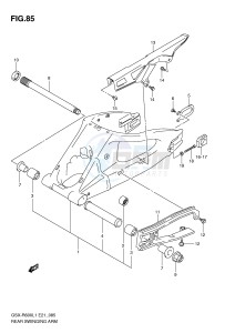 GSX-R600 (E21) drawing REAR SWINGING ARM