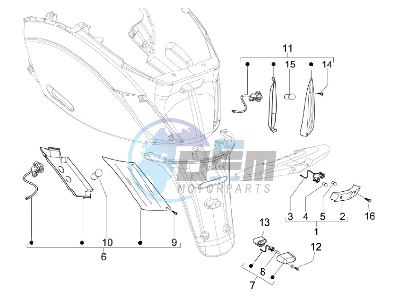 Rear headlamps - Turn signal lamps