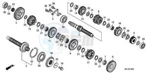 CBR1000RA9 Korea - (KO / ABS) drawing TRANSMISSION