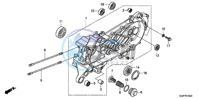 LEFT CRANKCASE