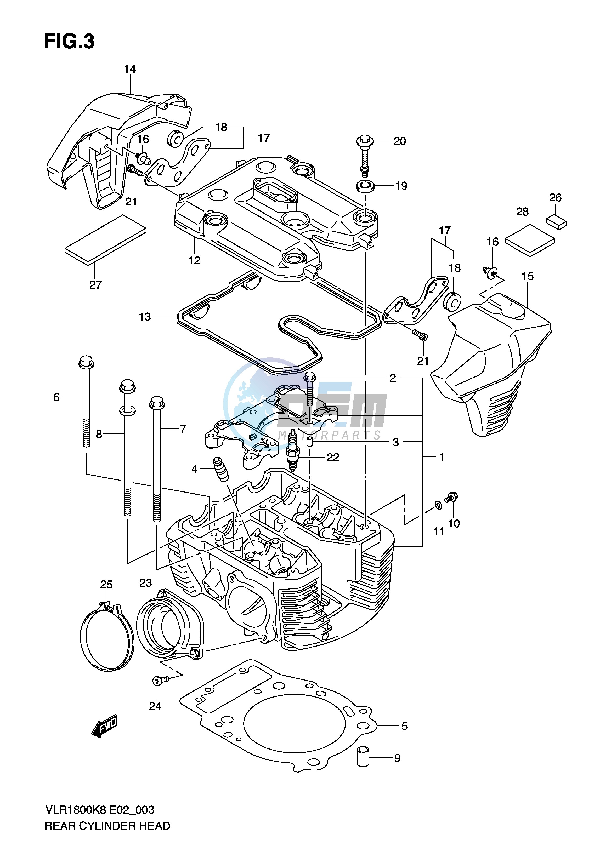 REAR CYLINDER HEAD