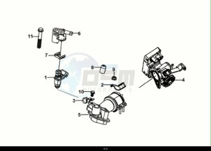 SYMPHONY ST 125 (XL12W1-EU) (E5) (M1) drawing ECU SET