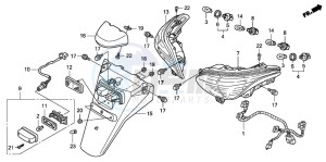 NSS250EX FORZA EX drawing TAILLIGHT/REAR FENDER