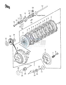 KZ 750 E (E1) drawing CLUTCH -- 80 KZY 50-E1- -