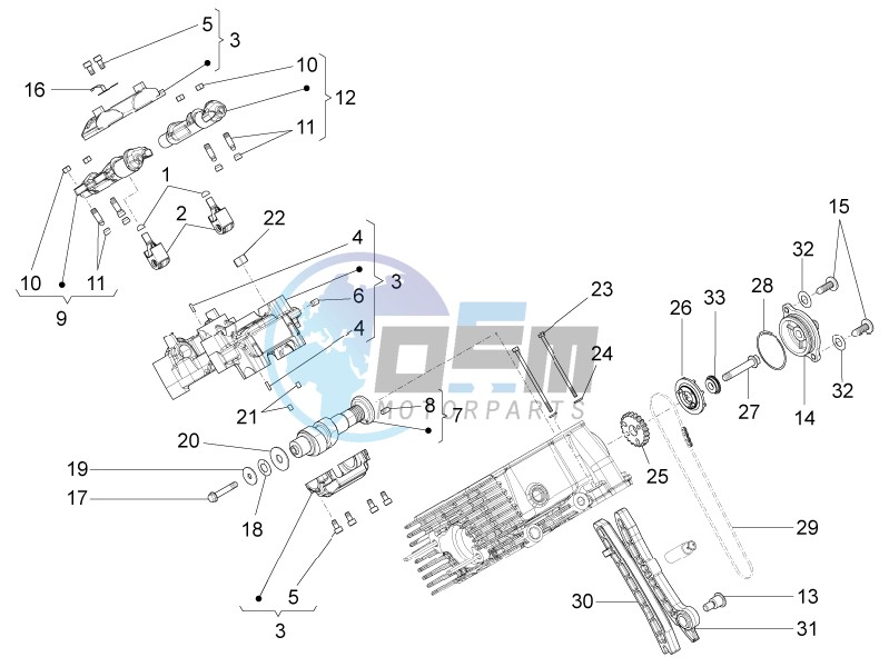 RH cylinder timing system